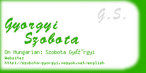 gyorgyi szobota business card